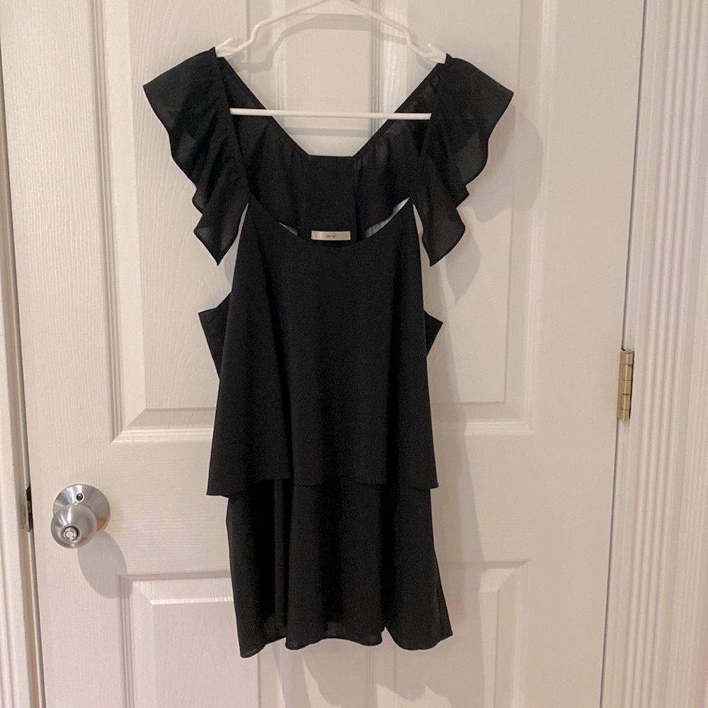 Ruffle Strap Racerback Top